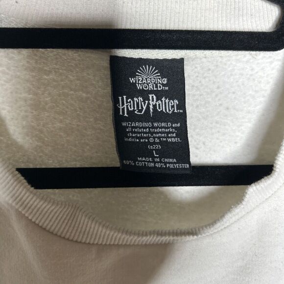 Harry Potter Hogwarts Wizardry Witchcraft Script Logo Sweatshirt Size L - Picture 4 of 7